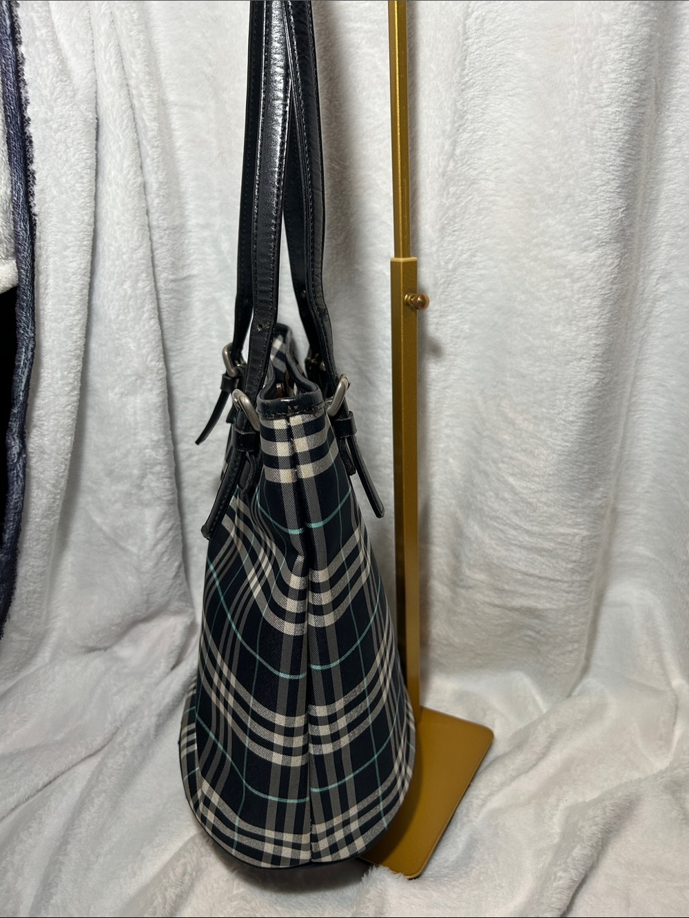 405. Vintage Burberrys Blue Label Blue Nova Check Bucket - Picture 4 of 9